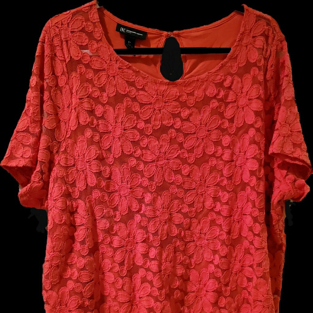 INC lace blouse w/ cami (fits like 2x)